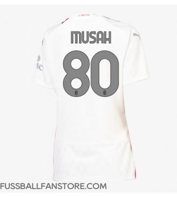 AC Milan Yunus Musah #80 Replik Auswärtstrikot Damen 2023-24 Kurzarm